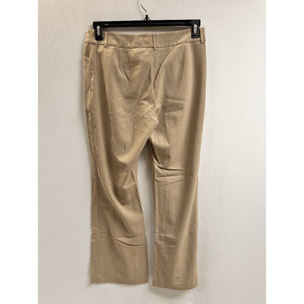 Womens Mid waist Flat Front Ankle Length Chino Dress Pants Khaki Size 6 - Picture 5 of 9